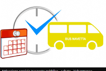 Attivazione servizio trasporto pubblico - Sabato . Valsermenza
